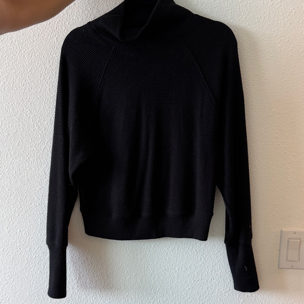 ALO Yoga Black Cowl Neck Sweater